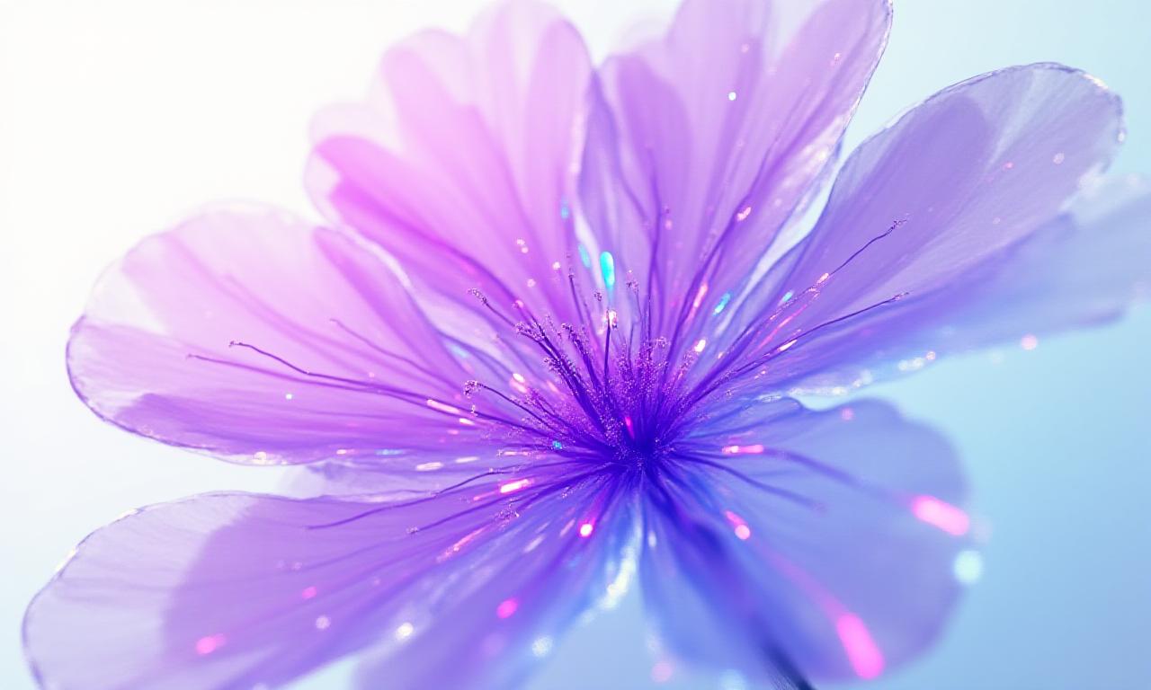 Abstract visualization of neural networks merging with floral petals